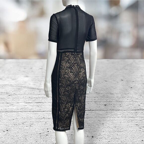 Bardot Elsie Black Lace Short Sleeve Dress - Picture 5 of 9